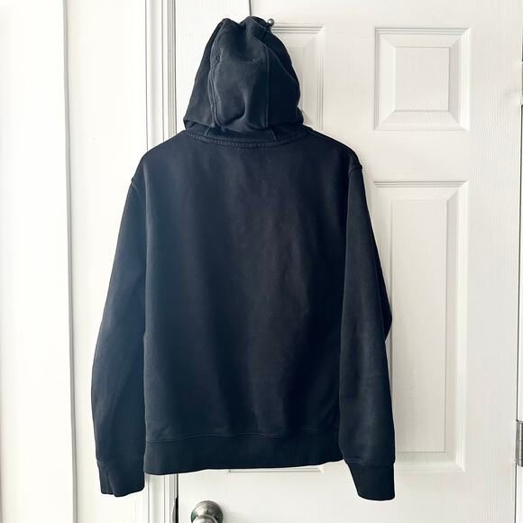 Nike Black Logo Twist Embroidered Floral Swoosh Hoodie Sweatshirt Women Small - Picture 12 of 13